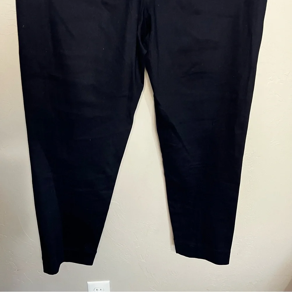 Ted Baker Alaiina Navy Blue Front Double Buckle Pleated‎ Tapered Trouser Pants